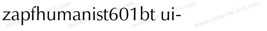 zapfhumanist601bt ui字体转换
